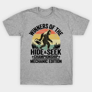 Winners Of The Hide & Seek Championship Funny Mechanic T-Shirt